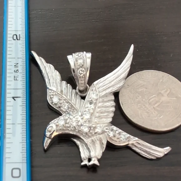 925 Sterling Silver Eagle Pendant - Picture 8 of 8